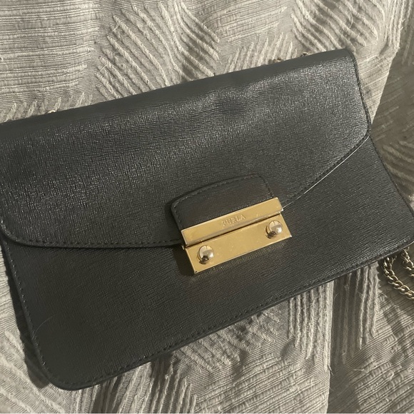 Furla Julia Saffiano Leather Chain Shoulder Bag - Picture 1 of 3